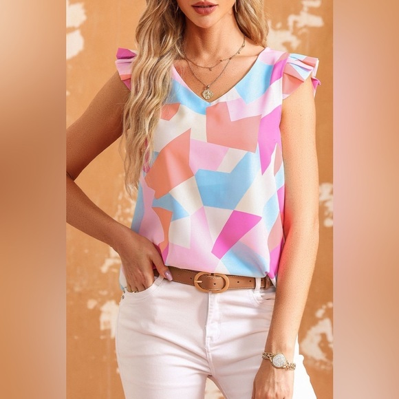 Capturing Memories Ruffled Summer Blouse - Picture 1 of 5